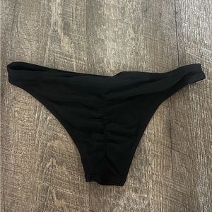 Black roush bikini bottoms